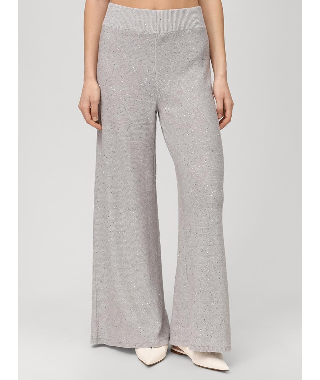 PANICALE Серый льняной костюм с брюками, фото 7