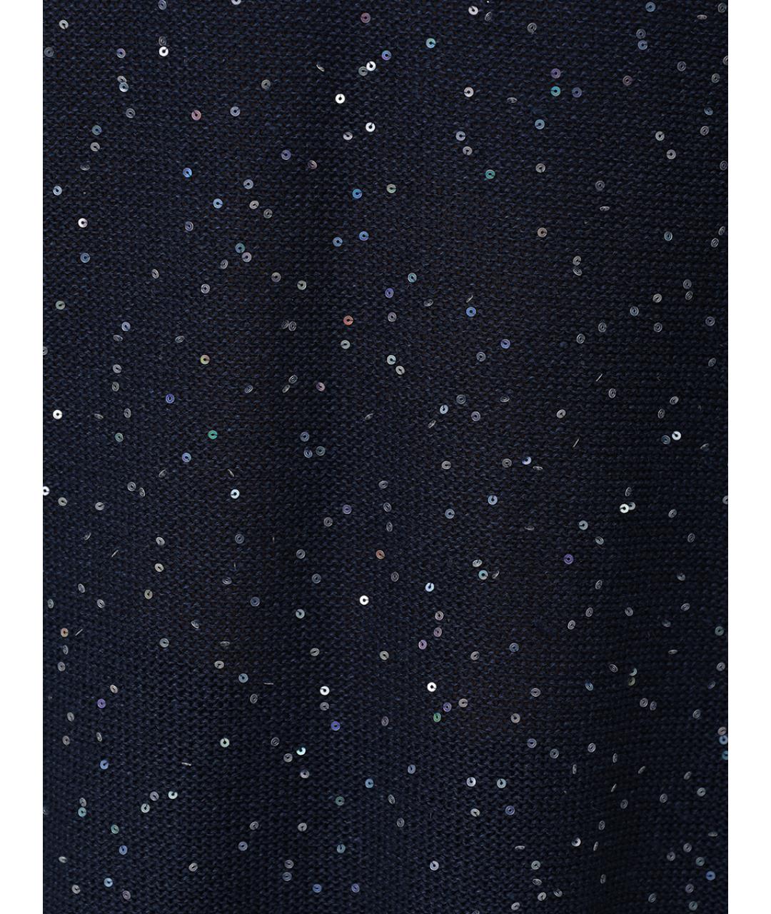 PANICALE Темно-синий льняной костюм с брюками, фото 6