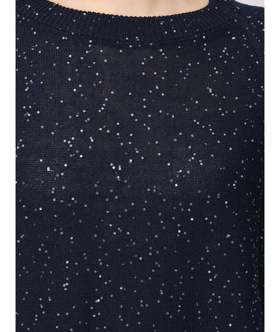 PANICALE Темно-синий льняной костюм с брюками, фото 5