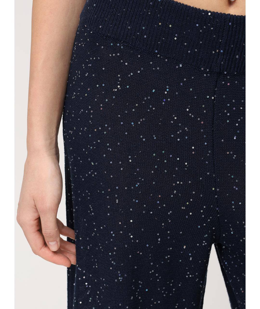 PANICALE Темно-синий льняной костюм с брюками, фото 9