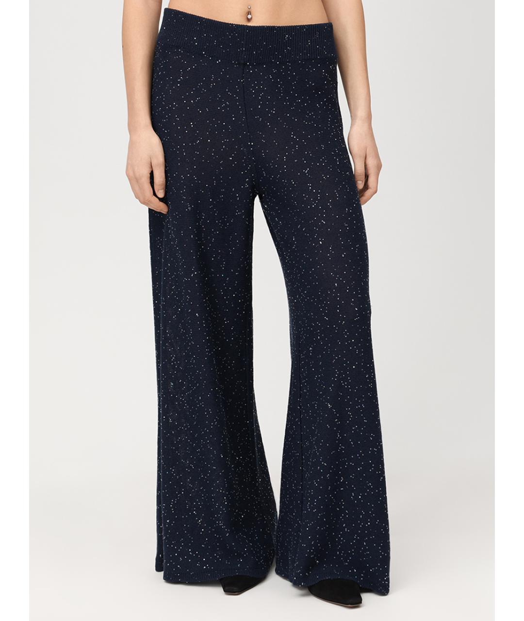 PANICALE Темно-синий льняной костюм с брюками, фото 8