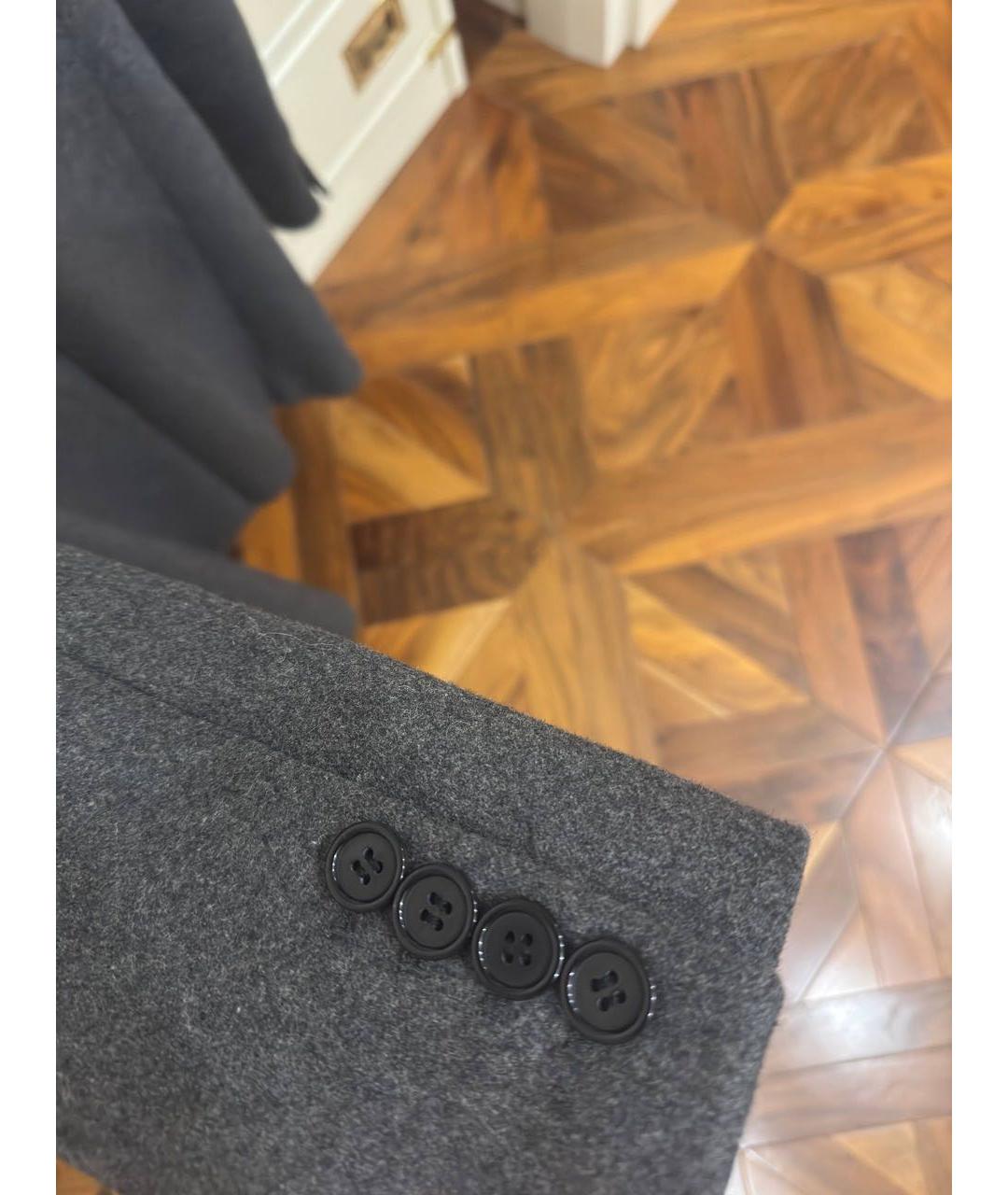 SAINT LAURENT Серый полиэстеровый жакет/пиджак, фото 5