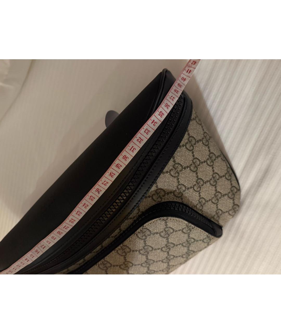 GUCCI Черная кожаная поясная сумка, фото 5