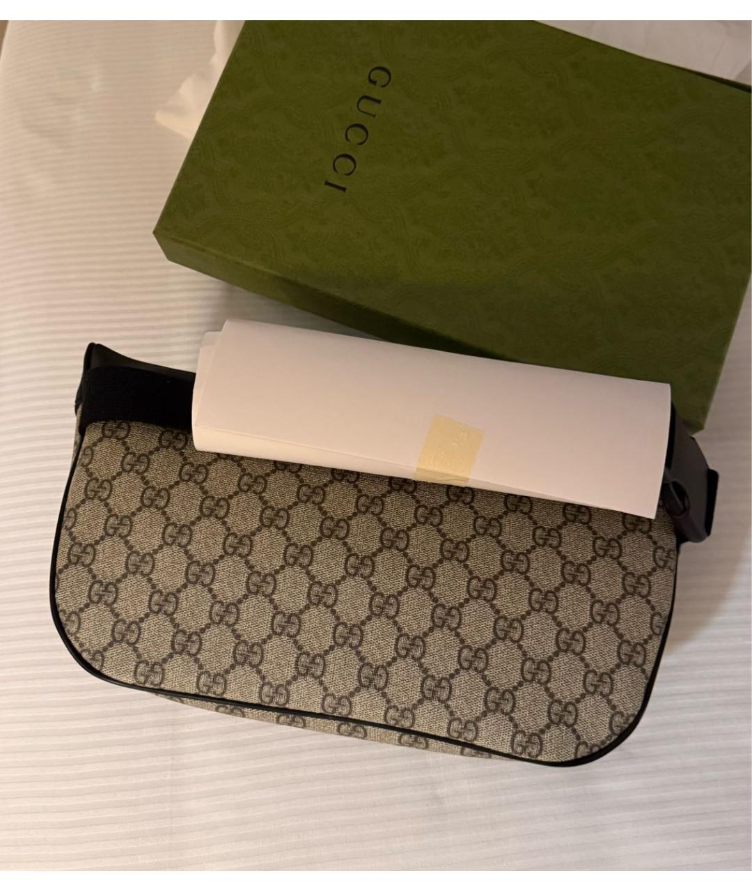 GUCCI Черная кожаная поясная сумка, фото 3