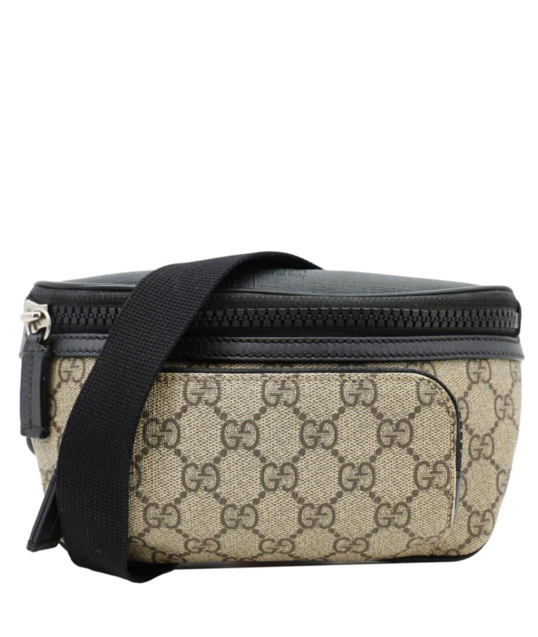 GUCCI Черная кожаная поясная сумка, фото 7