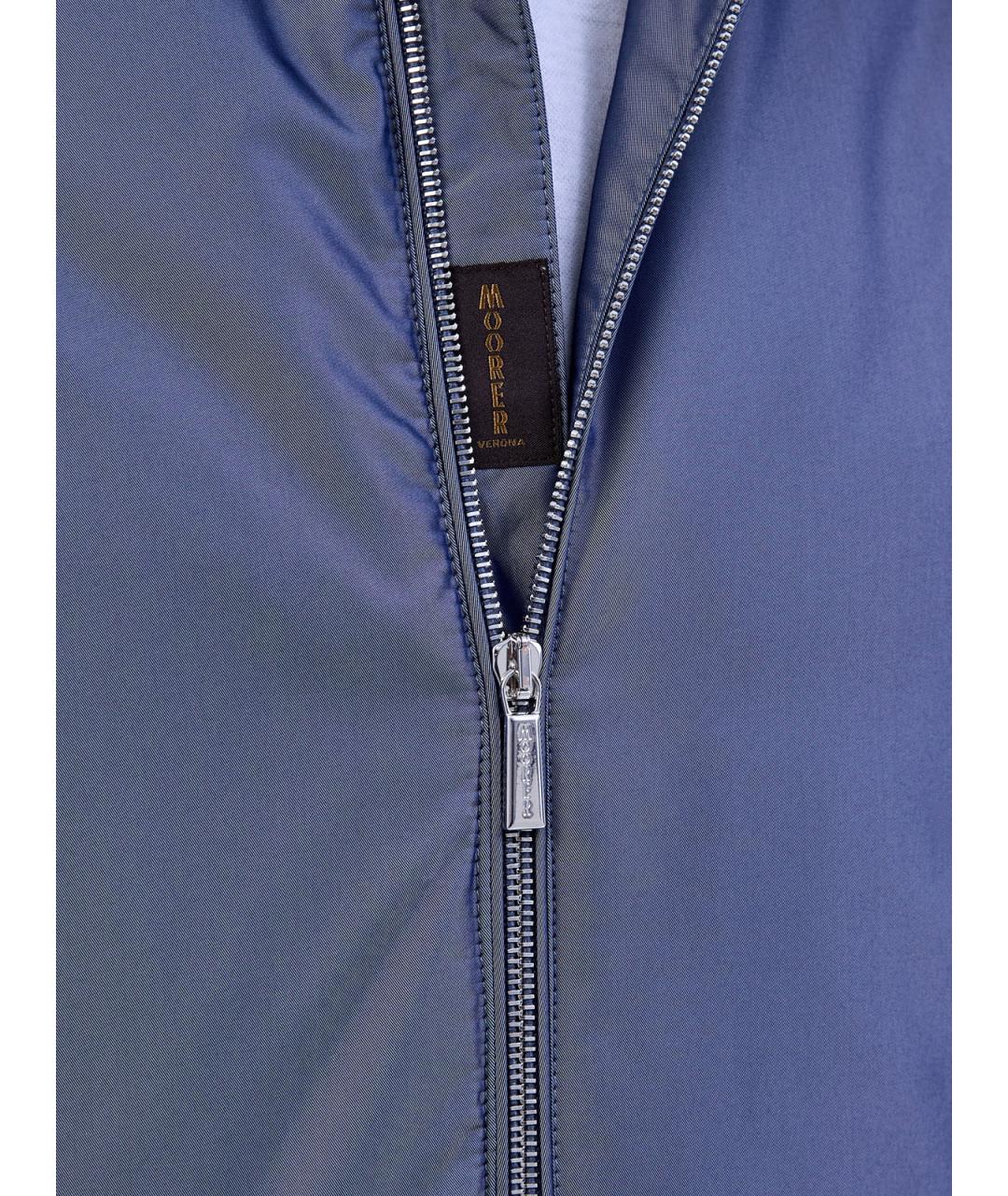 MOORER Синяя полиэстеровая куртка, фото 5