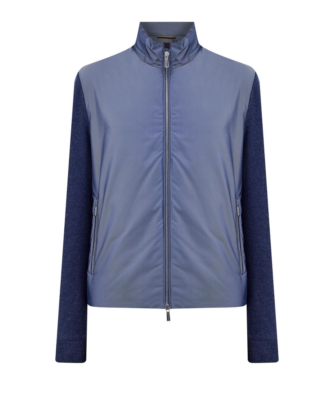 MOORER Синяя полиэстеровая куртка, фото 1