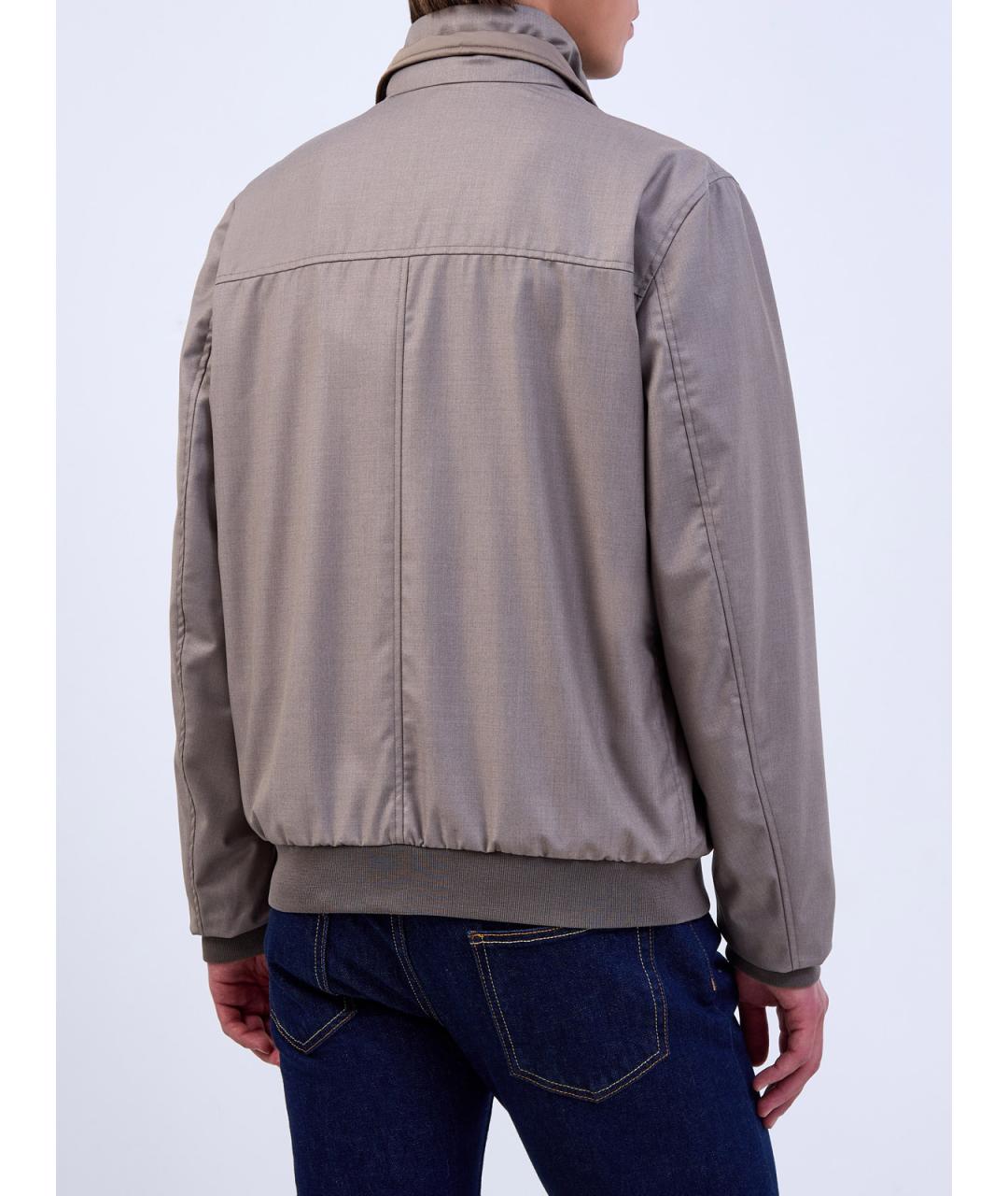 MOORER Бежевая полиэстеровая куртка, фото 4