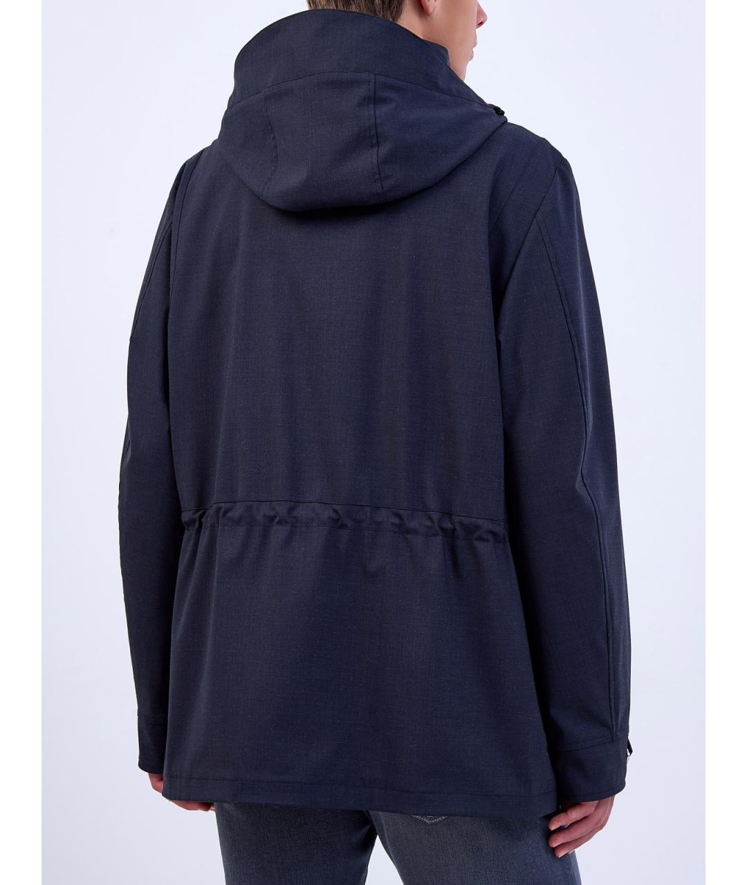 MOORER Темно-синяя шерстяная куртка, фото 4