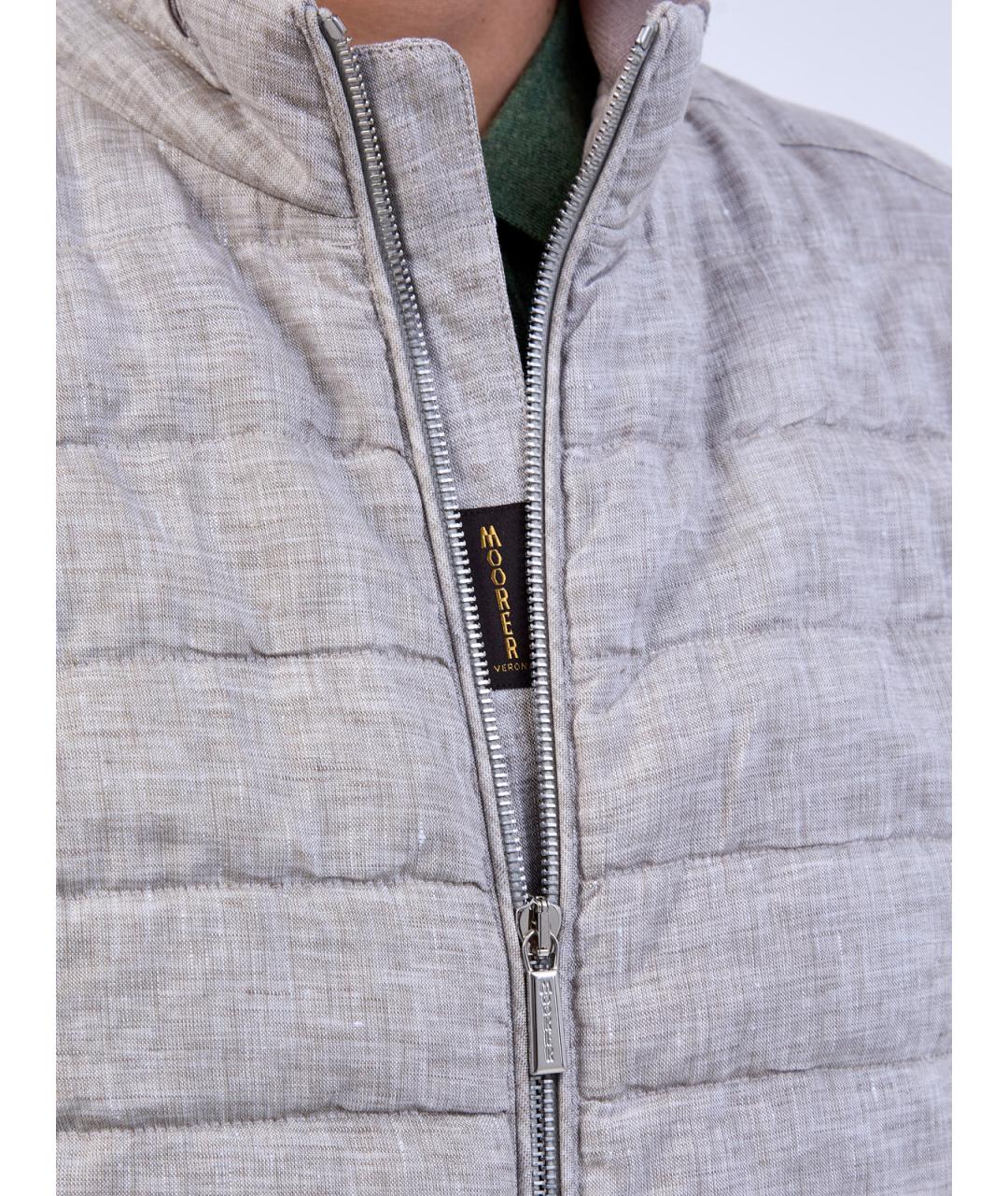 MOORER Бежевая льняная куртка, фото 5