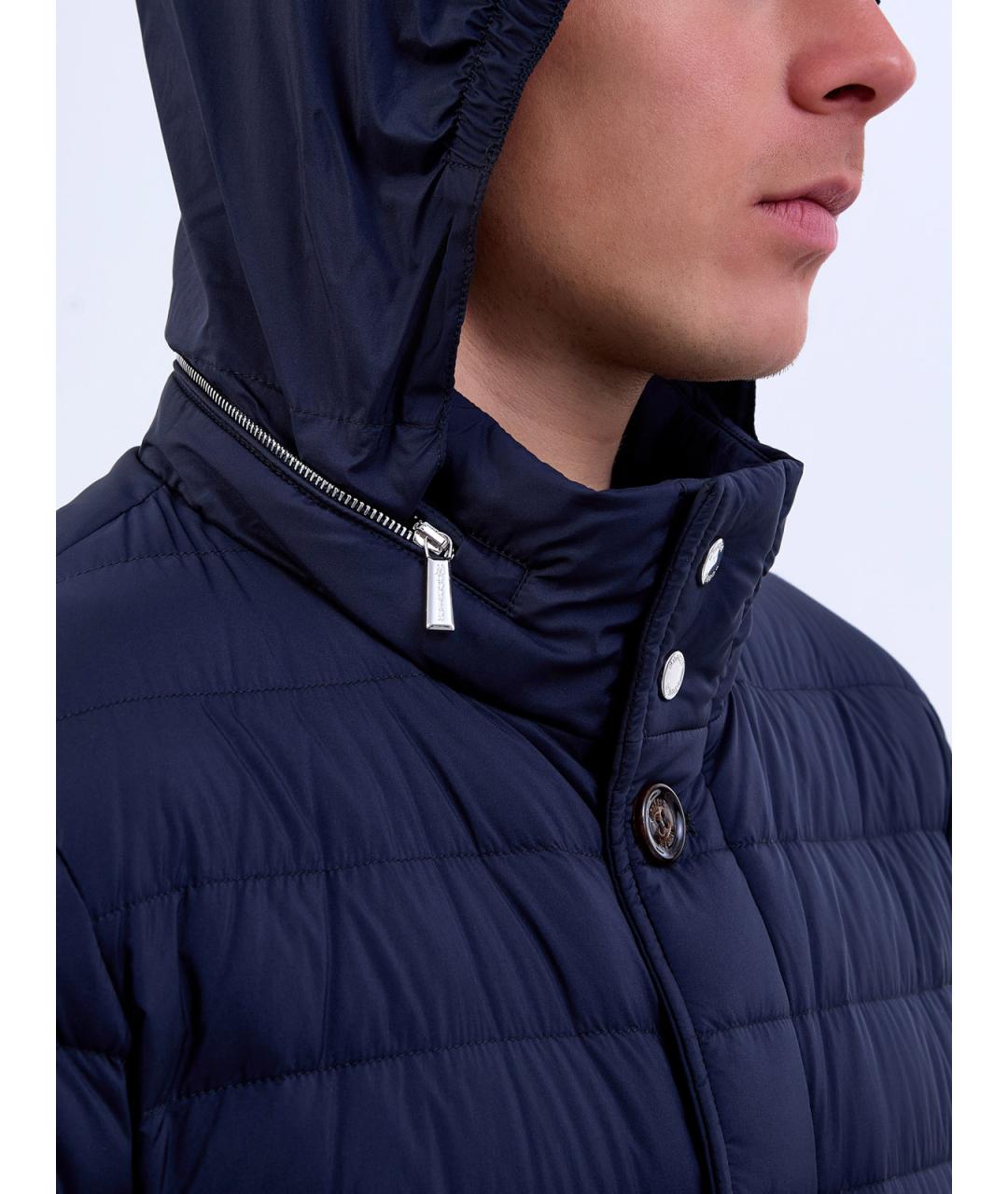 MOORER Синий полиамидовый пуховик, фото 6