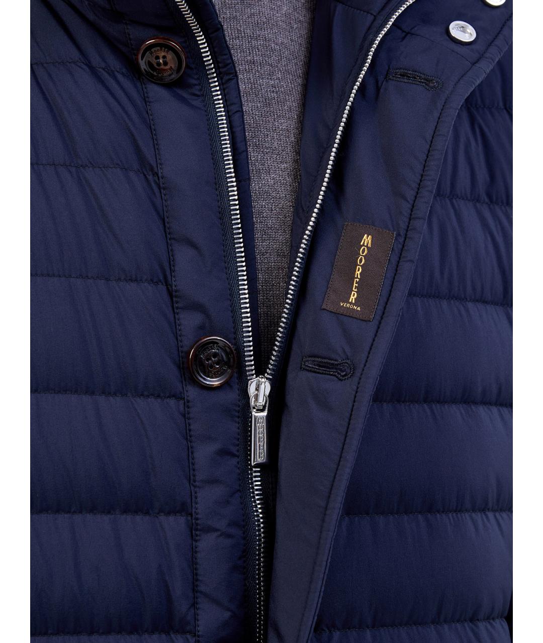 MOORER Синий полиамидовый пуховик, фото 5