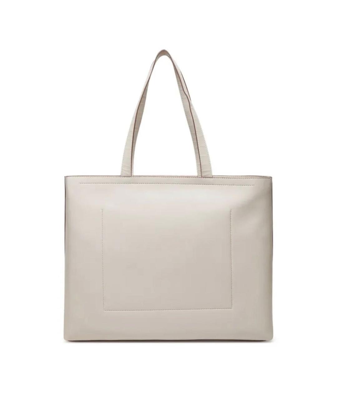CALVIN KLEIN Белая сумка тоут из искусственной кожи, фото 2