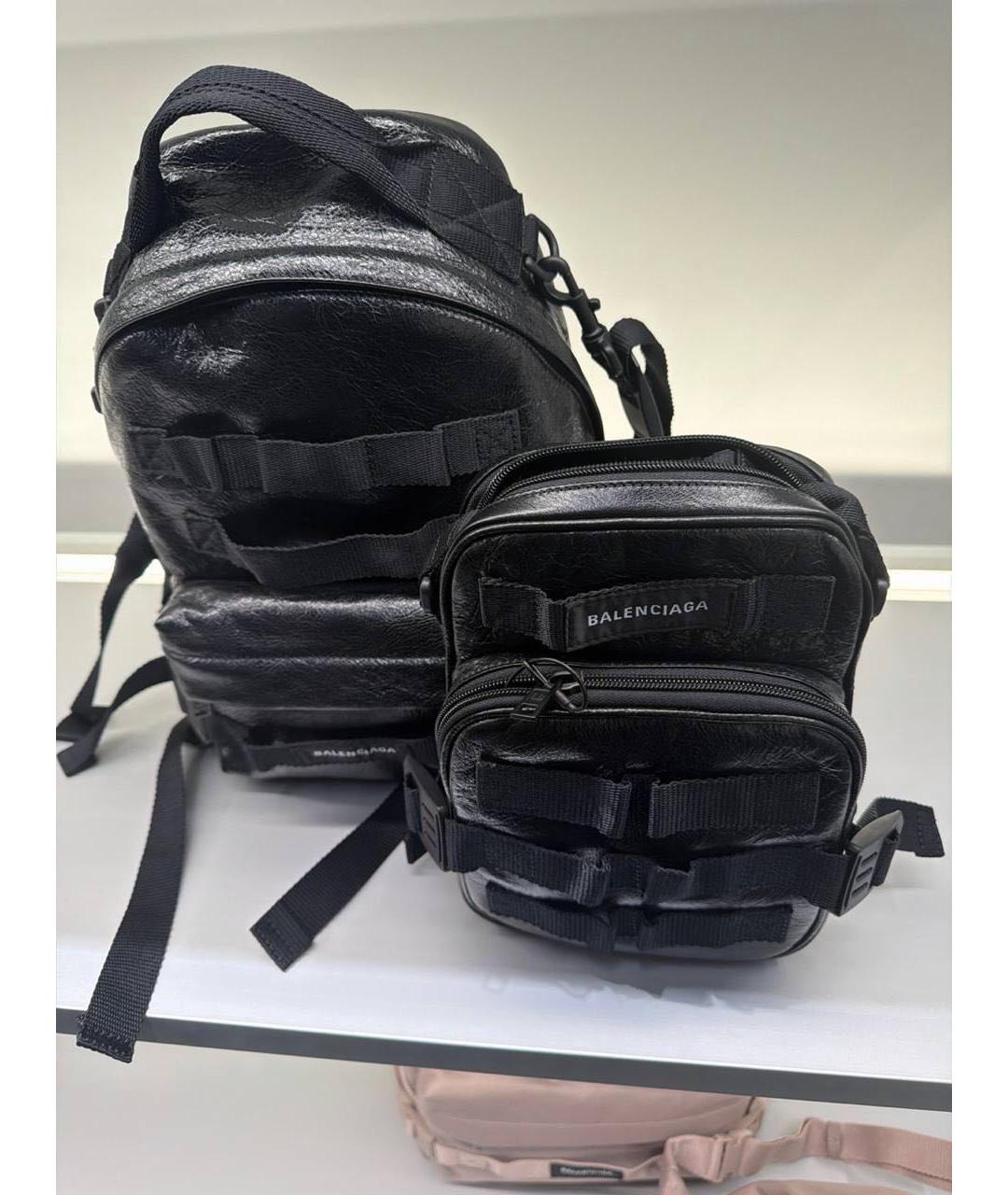 BALENCIAGA Черная кожаная сумка на плечо, фото 2