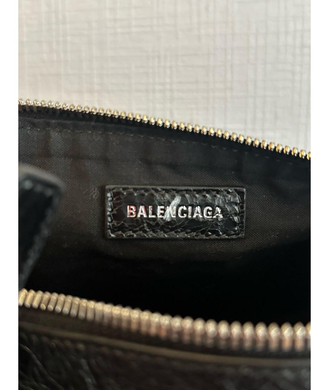 BALENCIAGA Черная кожаная сумка через плечо, фото 7