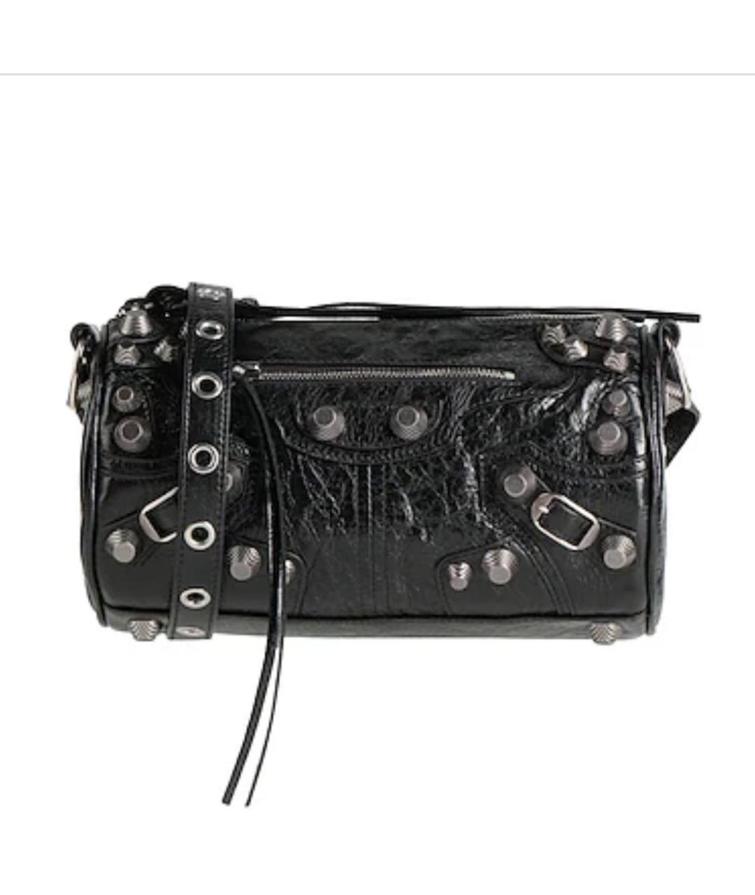 BALENCIAGA Черная кожаная сумка через плечо, фото 1