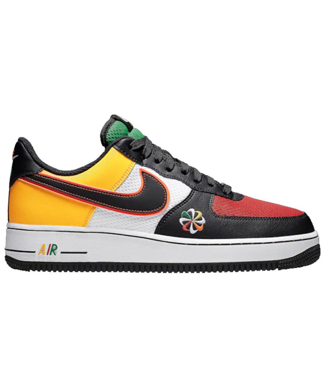 NIKE Черные кожаные низкие кроссовки / кеды, фото 1