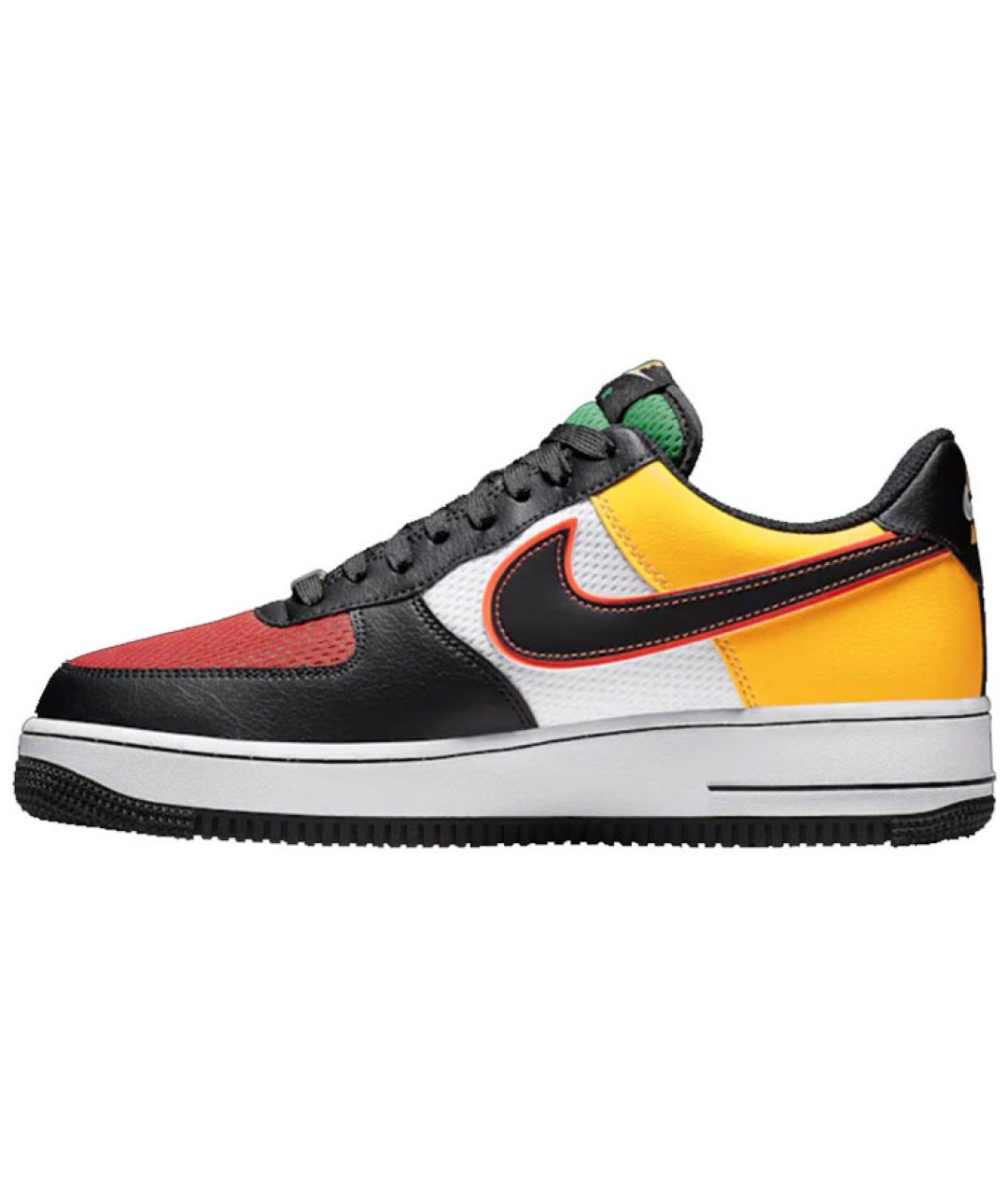 NIKE Черные кожаные низкие кроссовки / кеды, фото 2
