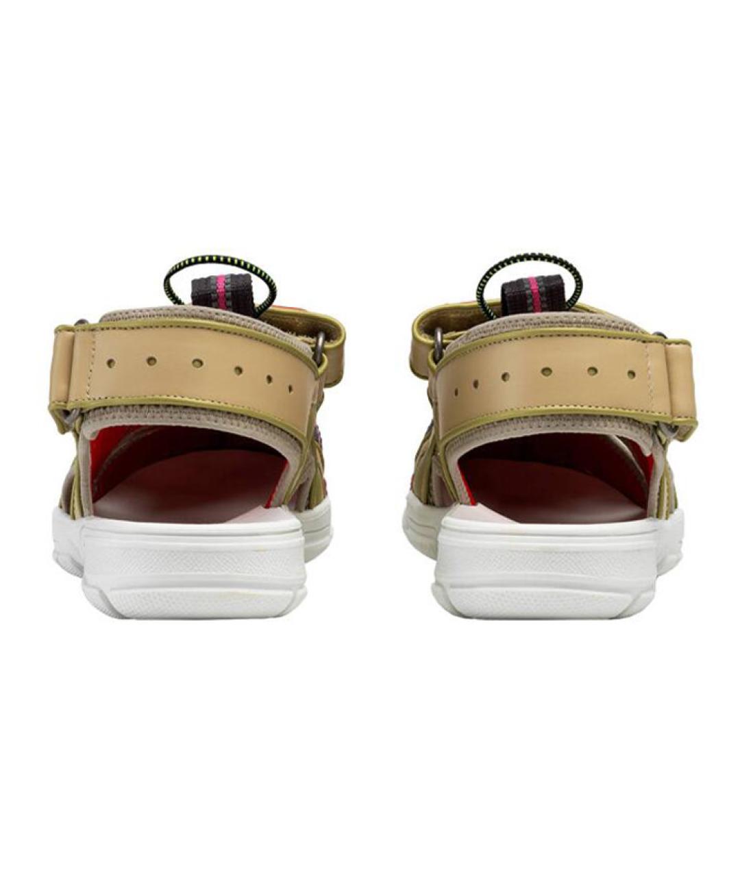 GUCCI Бежевые текстильные сандалии, фото 4