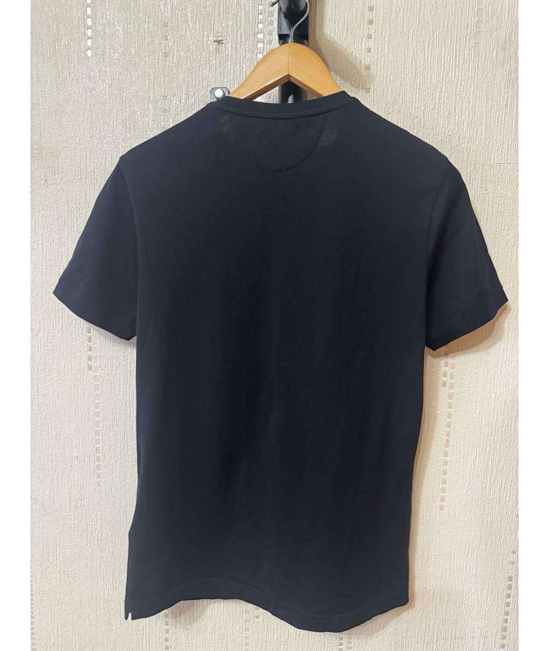 FENDI Темно-синяя хлопковая футболка, фото 2