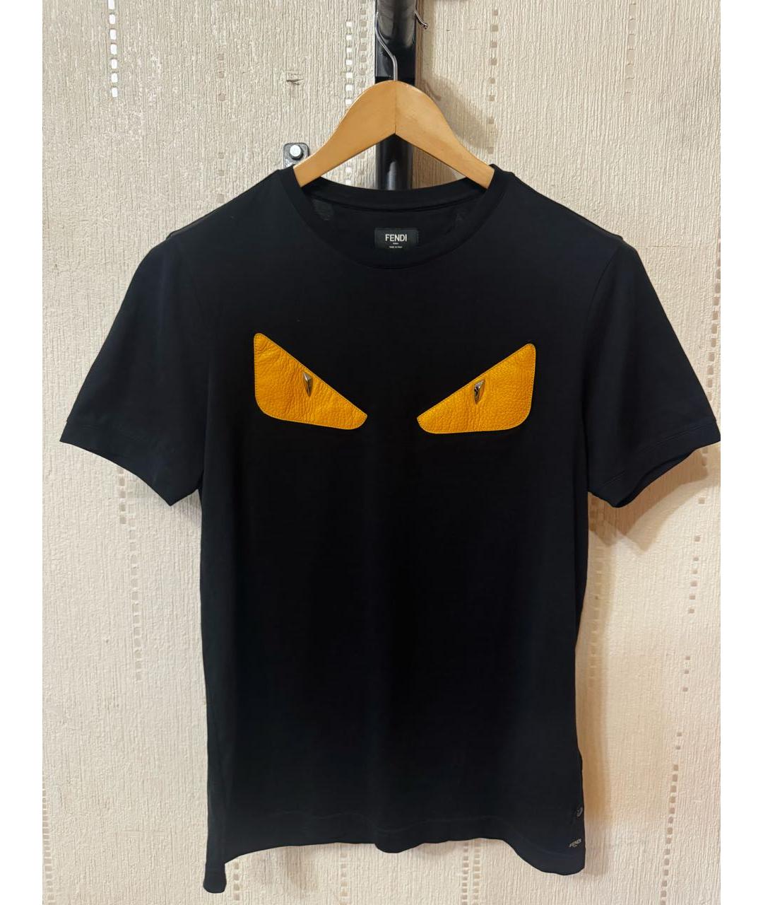 FENDI Темно-синяя хлопковая футболка, фото 7