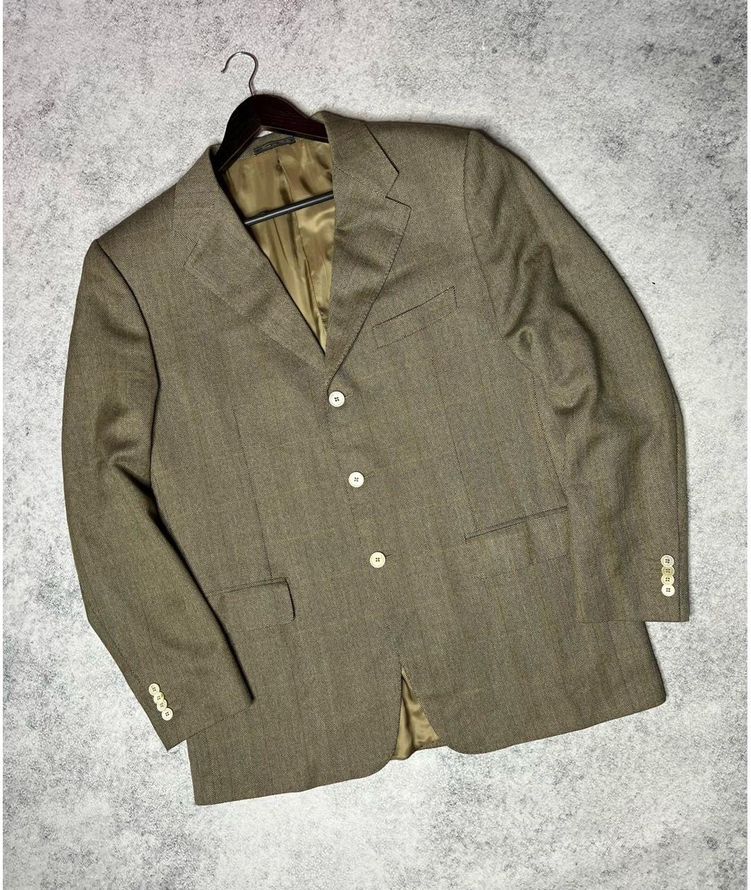 CORNELIANI Бежевый шерстяной пиджак, фото 8