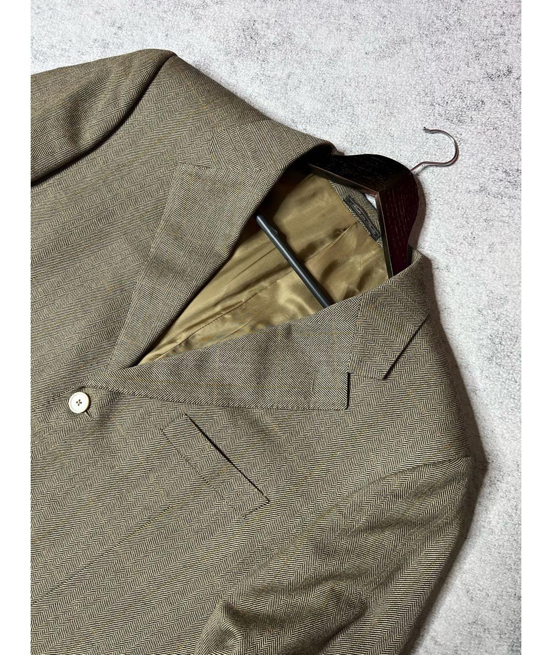 CORNELIANI Бежевый шерстяной пиджак, фото 3