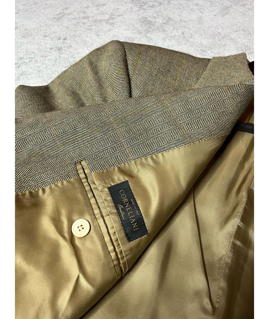 CORNELIANI Бежевый шерстяной пиджак, фото 6