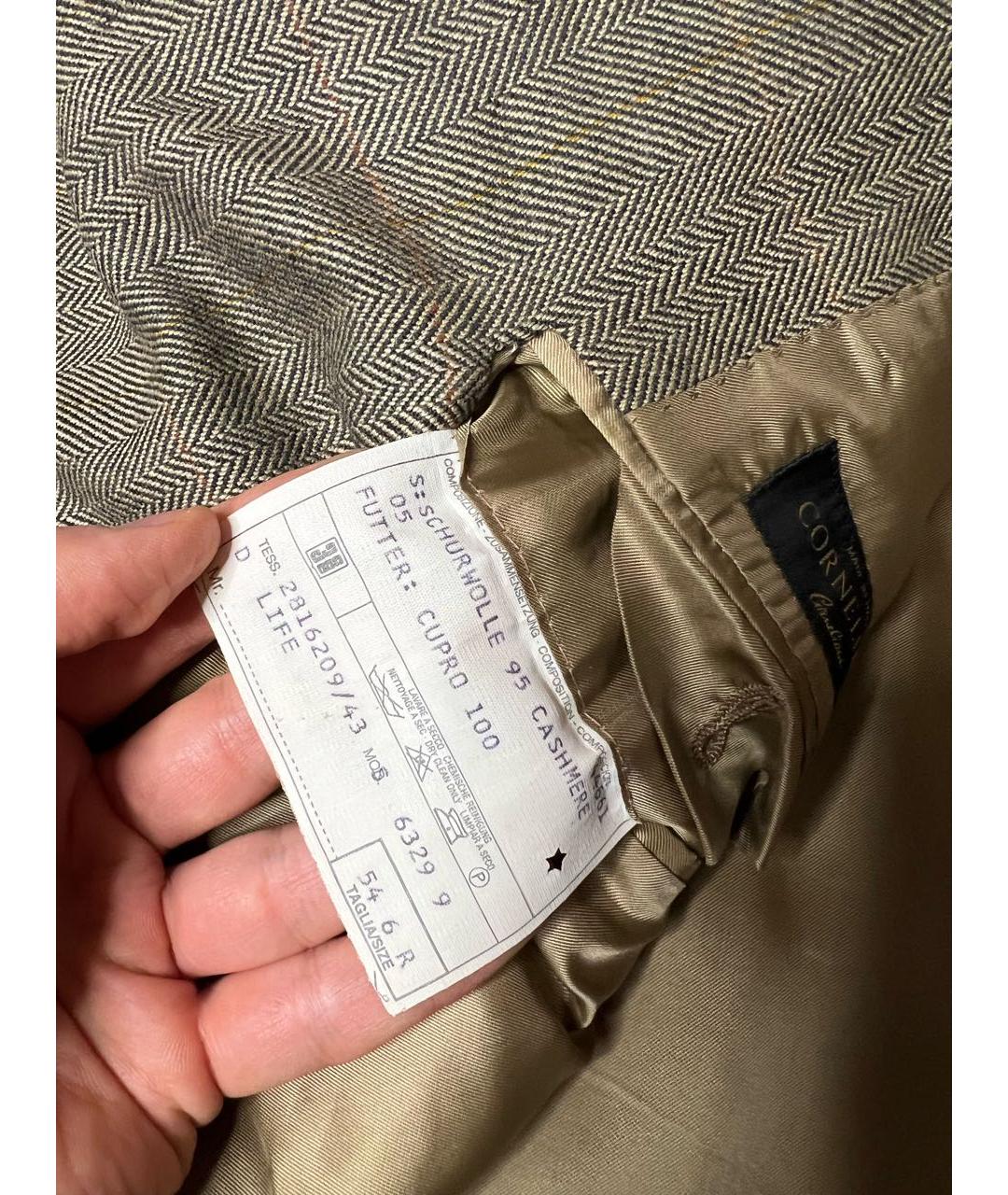CORNELIANI Бежевый шерстяной пиджак, фото 7
