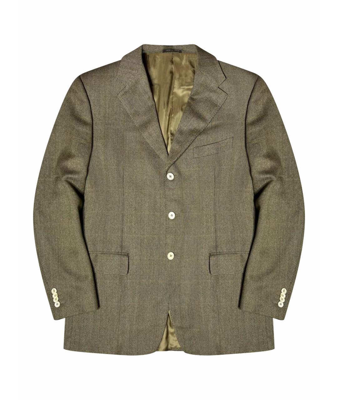CORNELIANI Бежевый шерстяной пиджак, фото 1