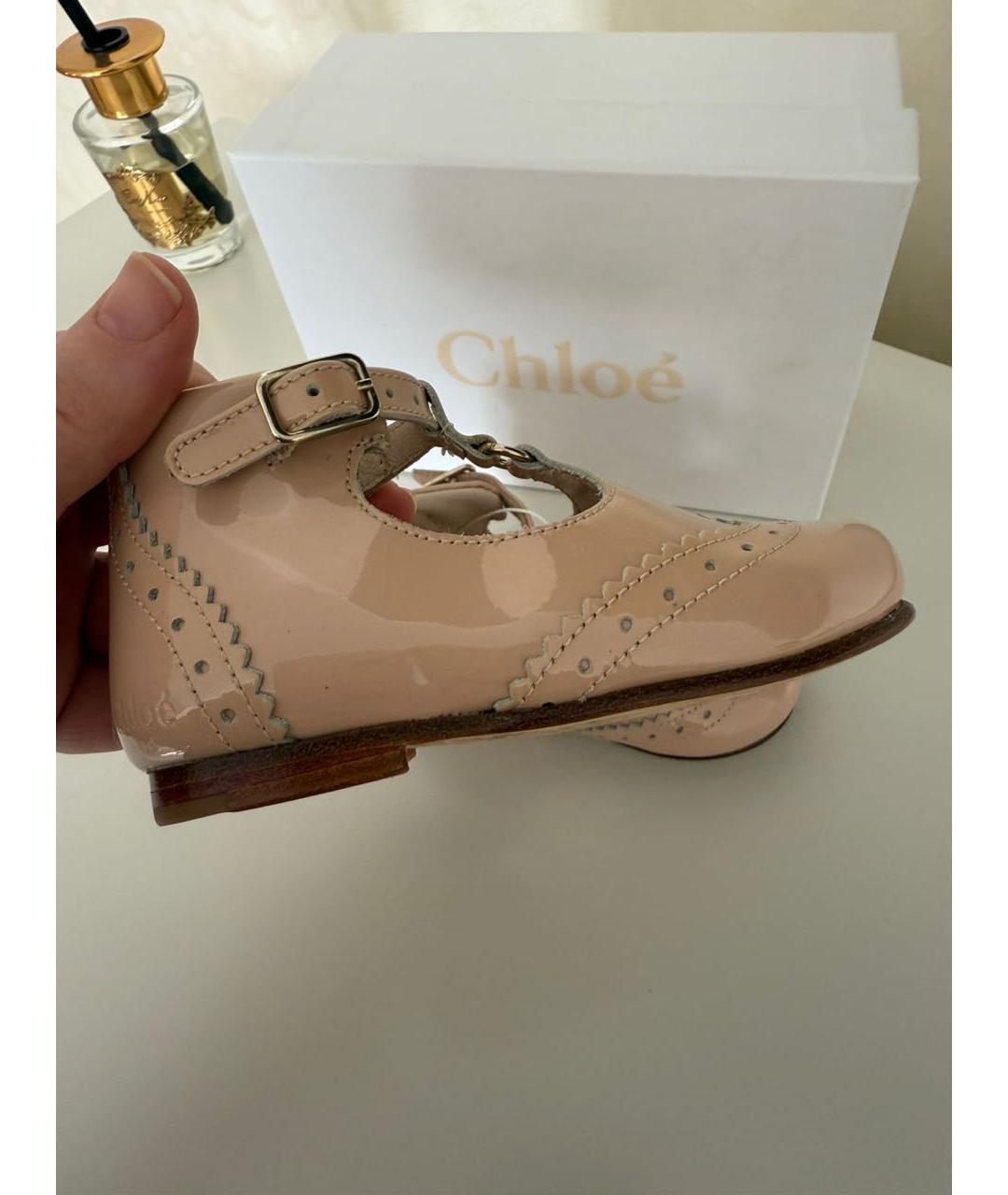 CHLOE Коралловые балетки и туфли из лакированной кожи, фото 5