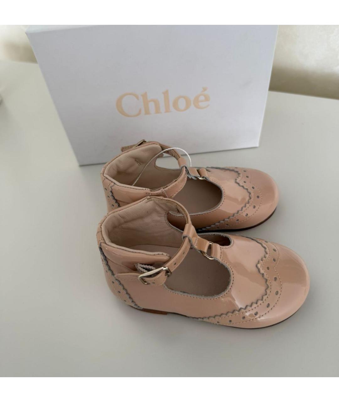 CHLOE Коралловые балетки и туфли из лакированной кожи, фото 4