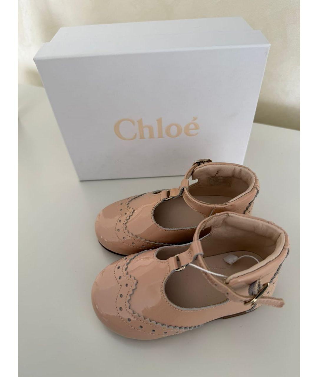 CHLOE Коралловые балетки и туфли из лакированной кожи, фото 3