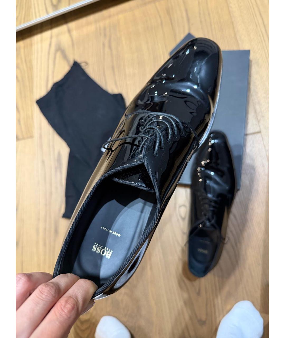 HUGO BOSS Черные кожаные туфли, фото 6