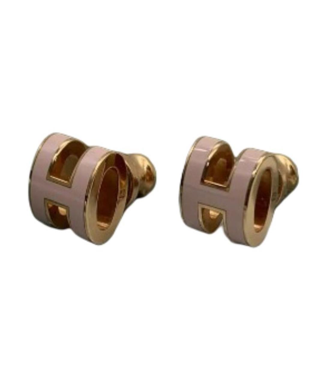 HERMES Розовые серьги, фото 2