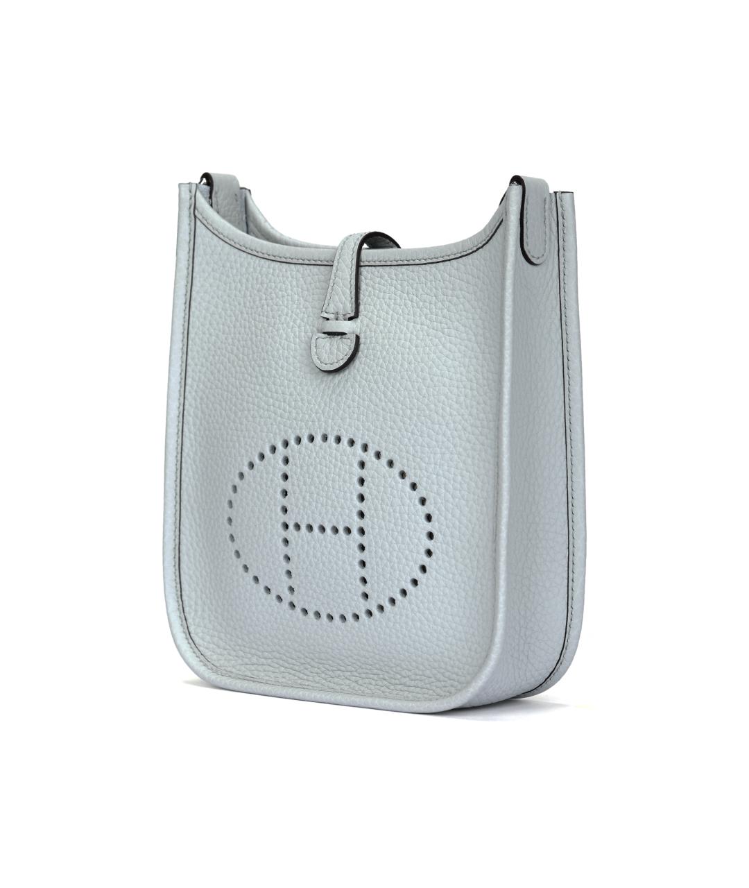 HERMES Голубая кожаная сумка через плечо, фото 2