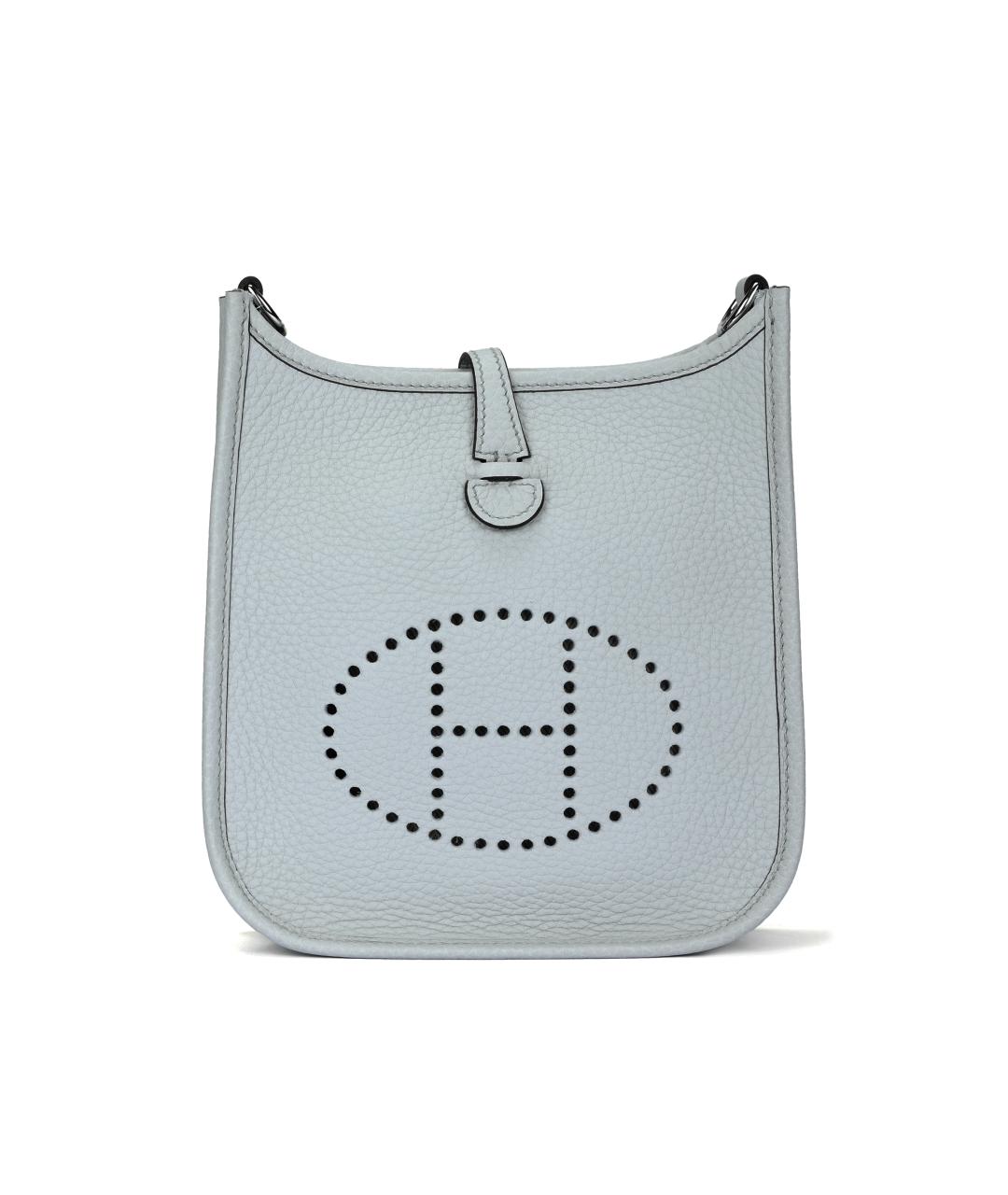 HERMES Голубая кожаная сумка через плечо, фото 1