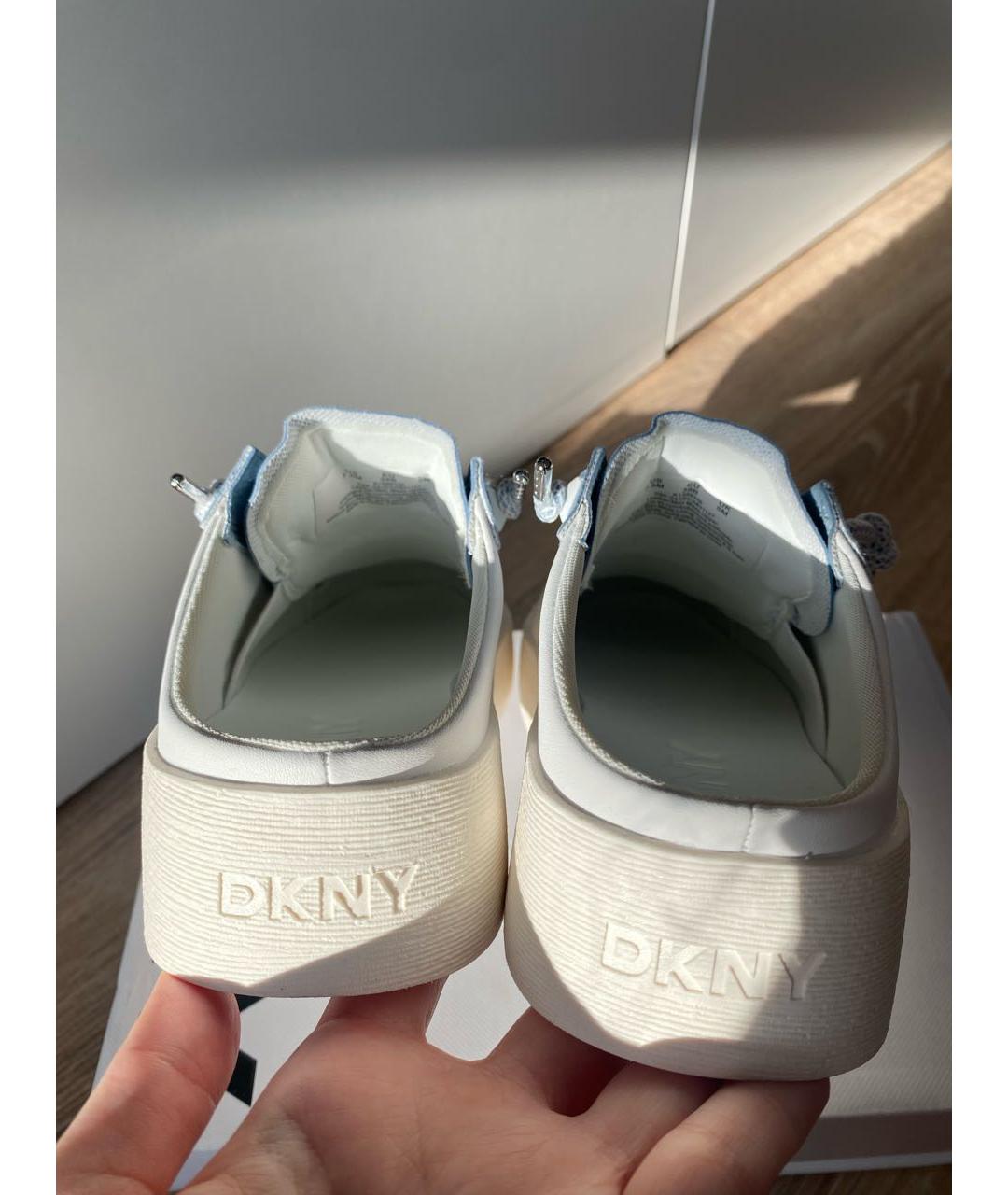 DKNY Белые кожаные кеды, фото 6