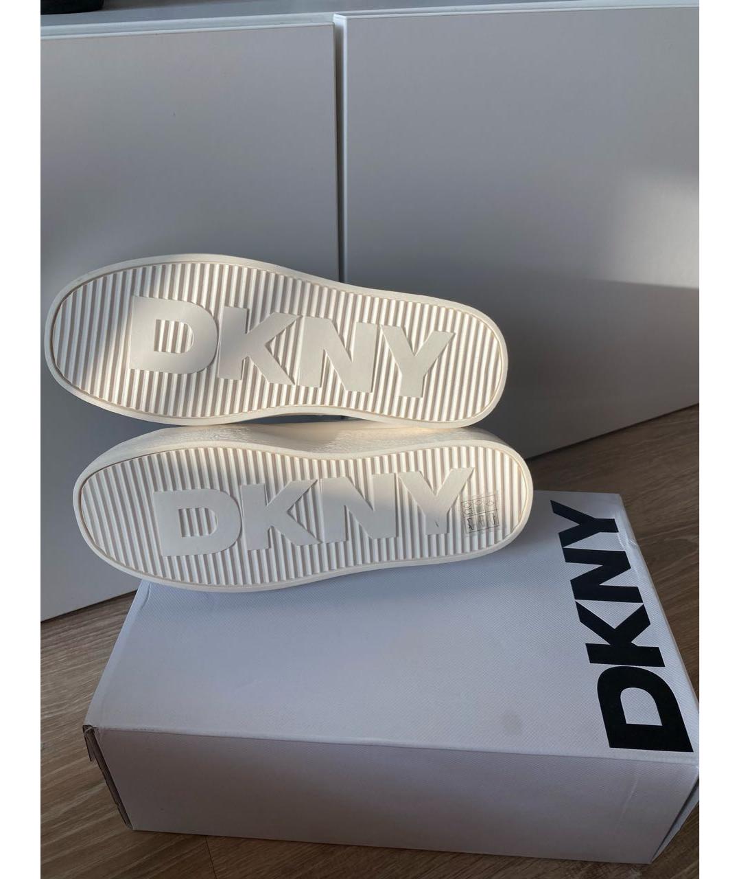 DKNY Белые кожаные кеды, фото 5