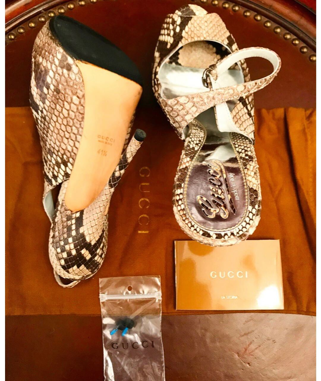 GUCCI Мульти туфли из экзотической кожи, фото 5