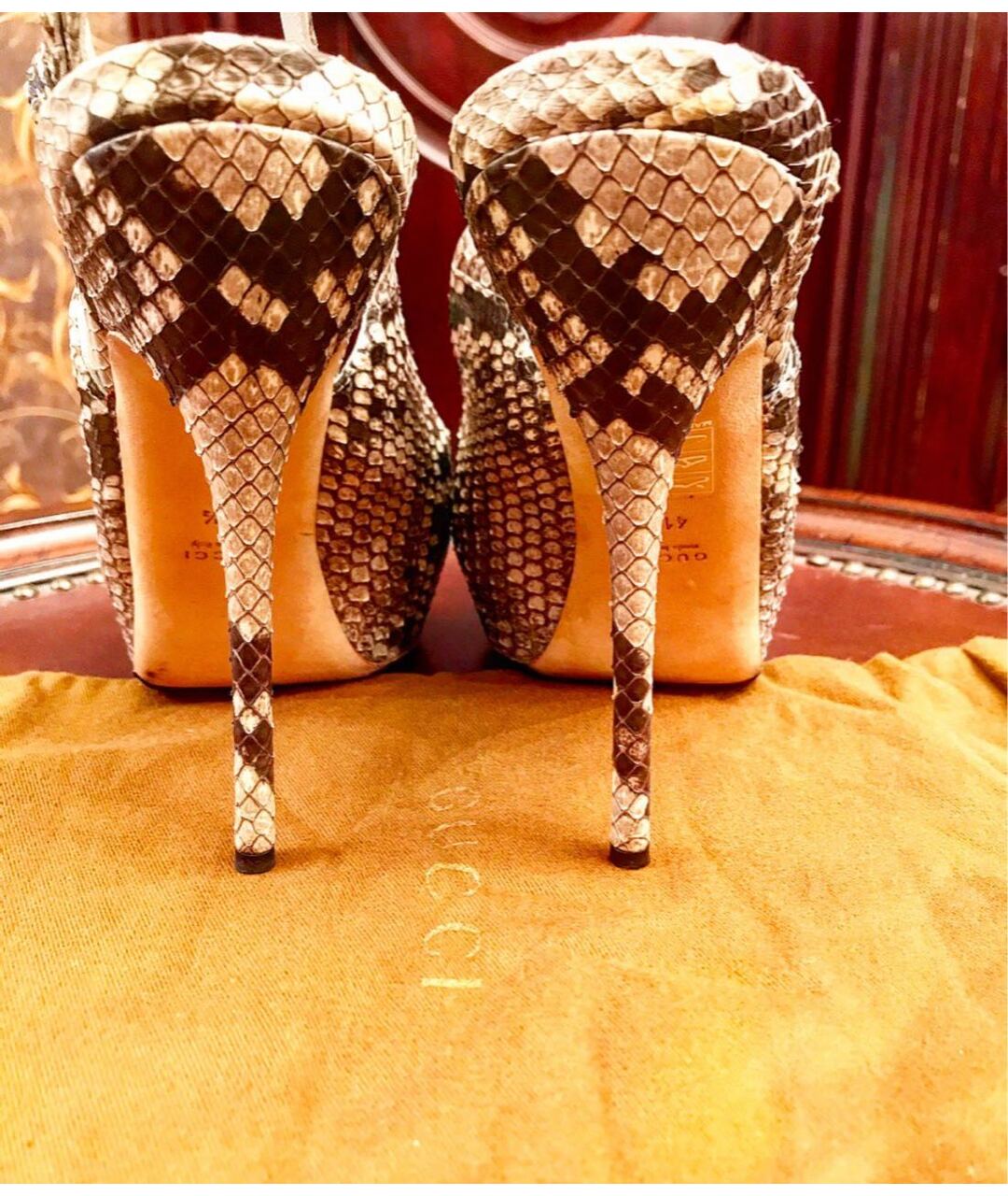 GUCCI Мульти туфли из экзотической кожи, фото 4
