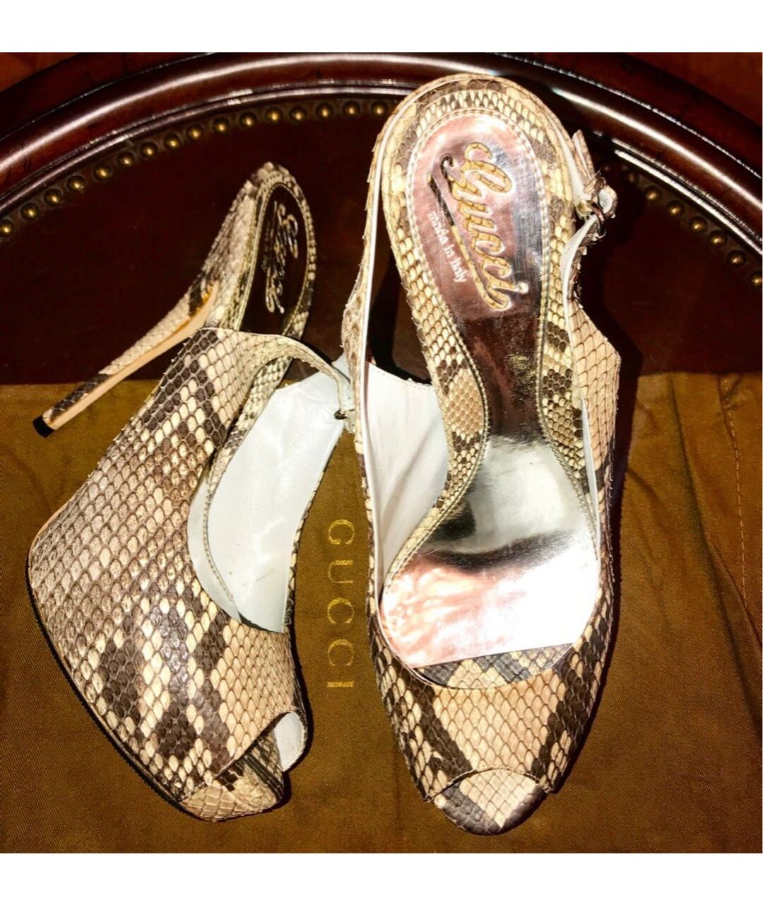 GUCCI Мульти туфли из экзотической кожи, фото 2