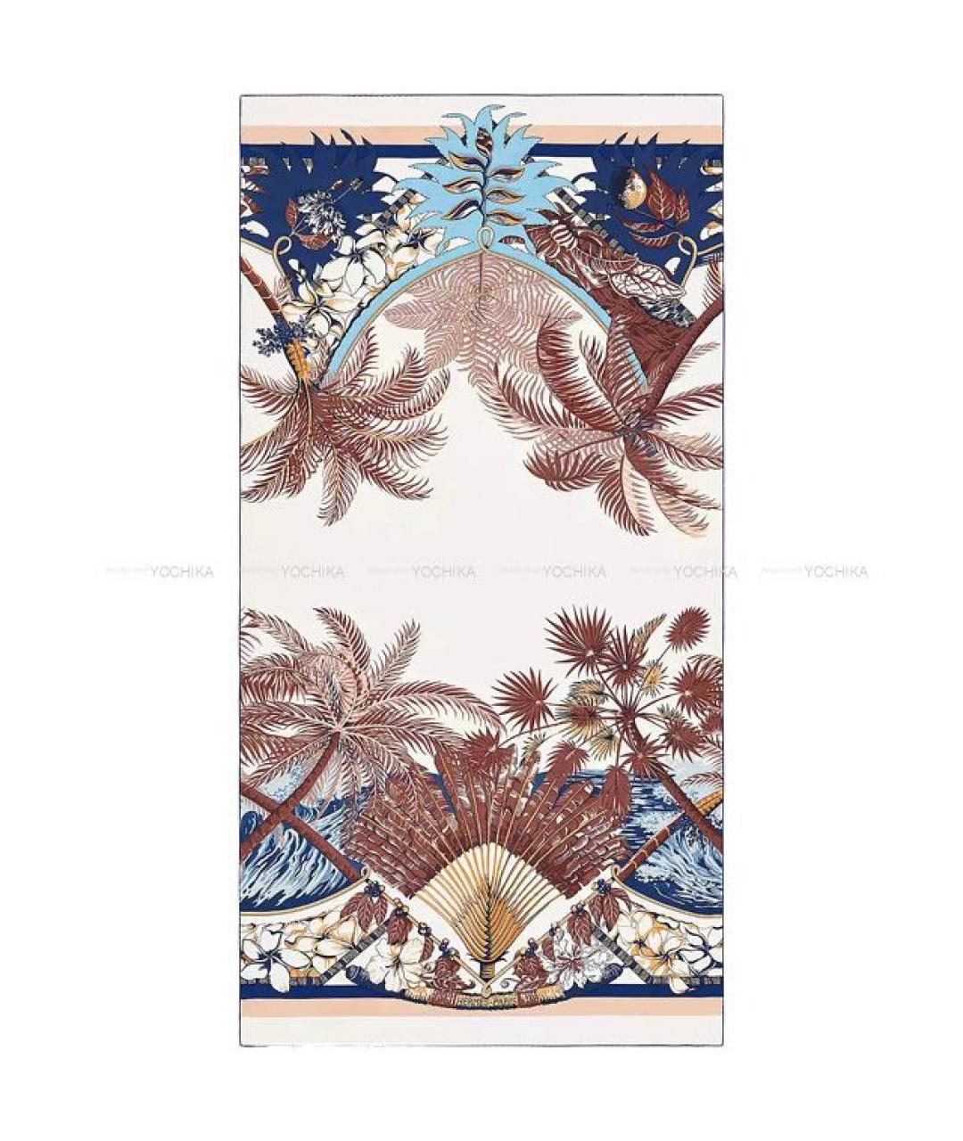 HERMES Голубой шелковый платок, фото 8