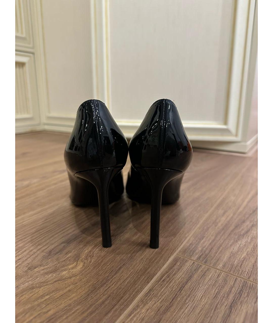 SAINT LAURENT Черные туфли из лакированной кожи, фото 4