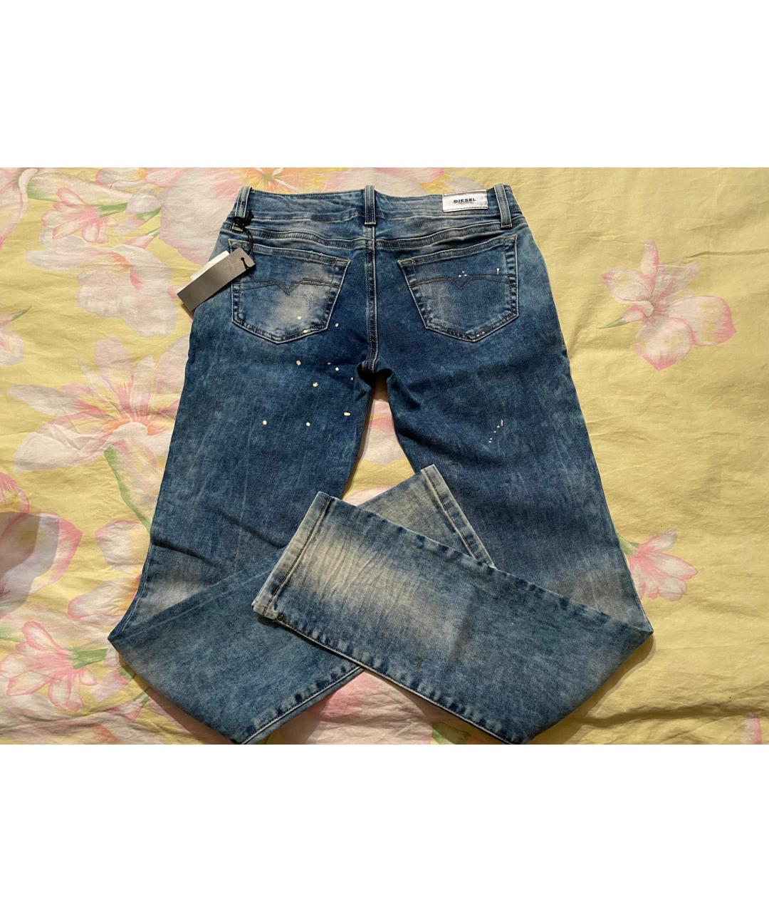 DIESEL Синие хлопко-эластановые джинсы скинни, фото 4