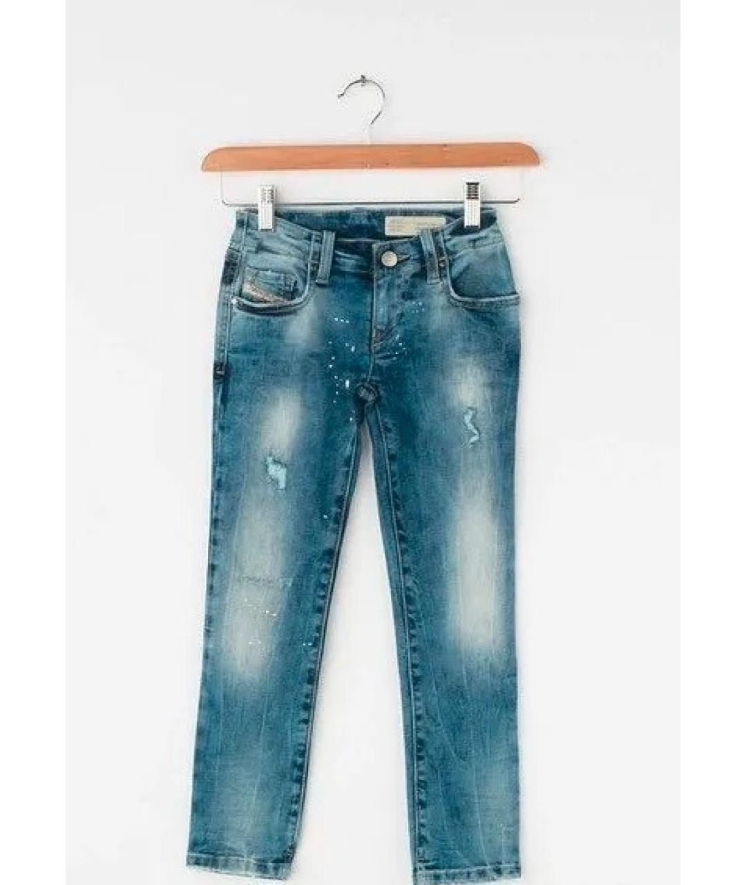 DIESEL Синие хлопко-эластановые джинсы скинни, фото 7