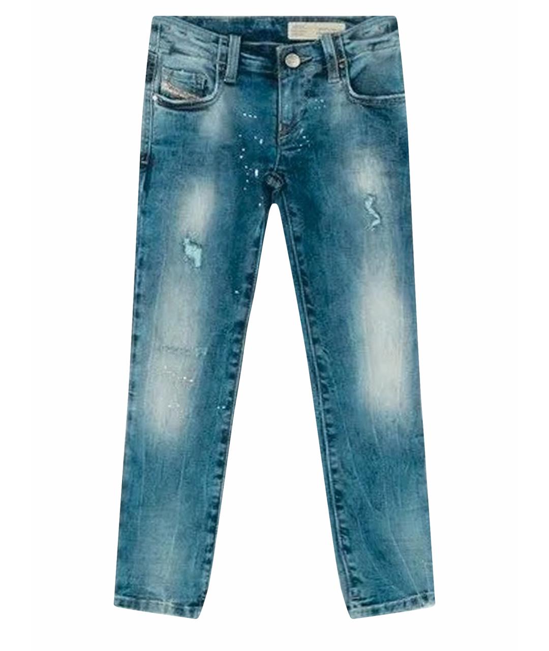 DIESEL Синие хлопко-эластановые джинсы скинни, фото 1