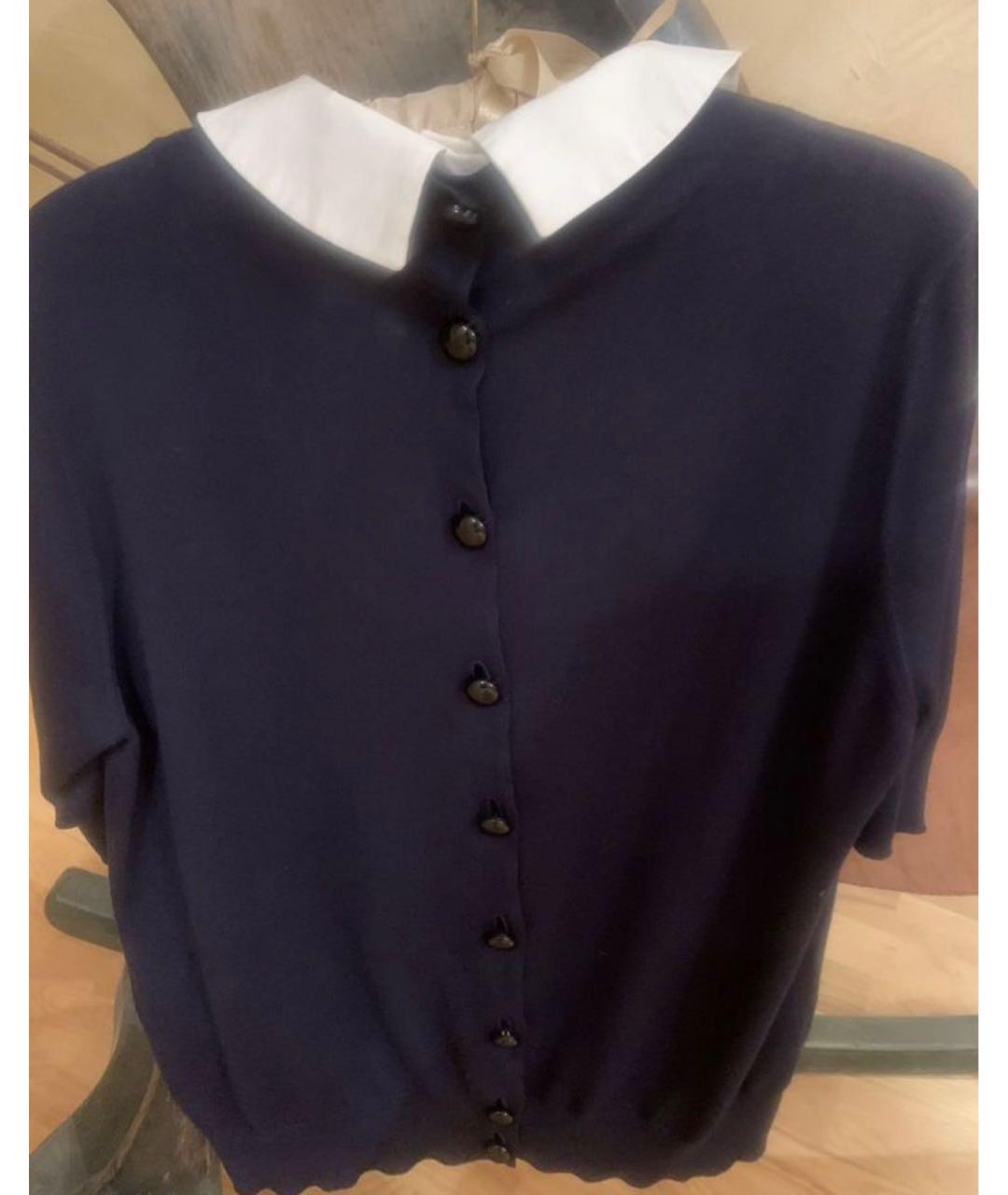 LOUIS VUITTON Темно-синий шерстяной джемпер / свитер, фото 2