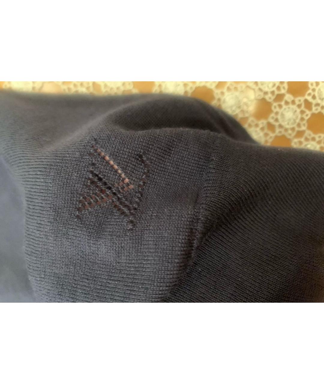 LOUIS VUITTON Темно-синий шерстяной джемпер / свитер, фото 4