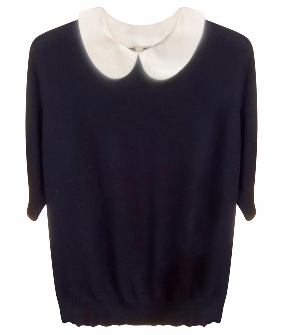 LOUIS VUITTON Темно-синий шерстяной джемпер / свитер, фото 1